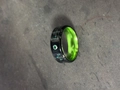 Two-tone dragon pattern ring with black carbon fiber and green inner band - Green Base Green Diamond Green Fiber