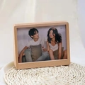Minimalist trapezoid beech wood photo frame for desktop with natural light finish - A4 / Beech Wood / Horizontal