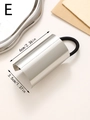 Detailed size view of silver polished geometric hair cuff with dimensions 6cm and 3.5cm - Silver Smooth Curved Style (E) / Silver