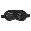 Black cooling gel bead eye mask with elastic strap for cold or hot compress therapy - Eye Mask / Black