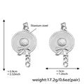 Silver titanium steel bow knot straw hat earrings with chain tassels for women - Tassel Straw Hat Style / Steel