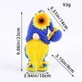Gnomo de peluche de girasol azul y amarillo con medidas 9x23cm y peso de 93g - Estilo Girasol Azul