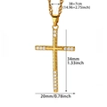 Guida alle dimensioni della collana a croce in oro 18K con zirconi cubici trasparenti - Collana Croce Micro-incastonata Dorata (G9137201)