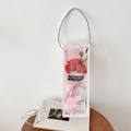 Red soap carnation flower bouquet in clear gift box with pink wrap for Mother's Day - Carnation Red Pink With Gift Box