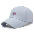 Light blue breathable quick-dry baseball cap with pink letter embroidery for summer - Adjustable / Blue