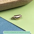 Chiusura lingotto in argento 925 oro rosa per gioielli DIY, 7,5x4,5 mm, peso 0,45 g - Oro Rosa Mini