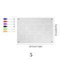 Macro view of 29.7x21cm acrylic weekly planner with six colorful dry erase markers - TYU052 Small Weekly Planner (With 6 Pens)