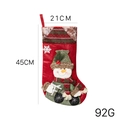 Knitted 45cm Christmas stocking gift bag featuring a 3D snowman and red-green design - Red Christmas Snowman Christmas Stocking