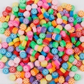 Colorful mixed polymer clay disc beads with white heart and sun patterns for DIY jewelry - Round Heart Sun