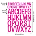 Größentabelle für pinke Vinyl-Buchstabenaufkleber in 1-Zoll und 2-Zoll Höhe Optionen - 22*27.5cm / Magenta