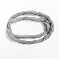 Men's ethnic stretch turban hat in grey twisted knit fabric with soft texture - One Size / Hair Band / Light Gray