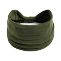 Dettaglio fascia per yoga elastica verde oliva con trama a maglia e dettagli pieghettati - Verde Militare