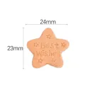 Star-shaped resin cookie miniature with 'Best Wishes' text, orange DIY craft accessory - Best Wishes Engraved / Pentagram