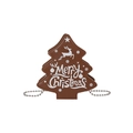 Sac bandoulière en forme de sapin de Noël en cuir PU marron avec chaîne argentée - Brun Foncé