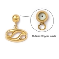 Detail eines goldenen Krebs-Sternzeichen-Anhängers mit Gummi-Stopper für DIY-Schmuck - Krebs (YF321-4) / Gold