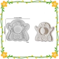 Ghost-shaped Halloween silicone mold with bat, pumpkin, and RIP gravestone relief details - Ghost Candle Holder