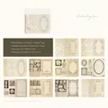 Vintage embroidery style white kraft paper stickers for journaling, 20 sheets per set - Embroidery Lace