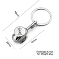 Polished silver metal helicopter keychain 3D model with rotatable propeller detail - X-150 3D Helicopter