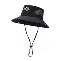 Cappello da sole nero da uomo a tesa larga con rete e cinturino regolabile - Taglia unica / Nero