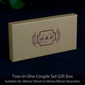 Scatola regalo in carta kraft marrone con sigillo rosso per bracciali e rosari - Confezione Regalo Due in Uno