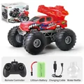 2.4G RC Amphibious Off-Road Red Monster Truck with Water Shooting Function and Accessories - SL059 Red Pickup Water Shooting Style