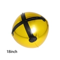 Ballon cloche doré de 18 pouces en aluminium pour décoration de fête de Noël - Ballon 4D cloche de Noël doré de 18 pouces