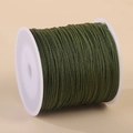 Spool of 0.8mm olive green hand-woven nylon cord for DIY necklace and bracelet jewelry - Army Green