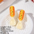 Miniature resin baguette spoons showing detailed 1.9cm length and lifelike bread texture - Spatula