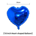 18 inch bright royal blue heart-shaped foil balloon for wedding and party decorations - Blue