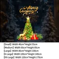 Pegatinas estáticas de árbol de Navidad con renos y regalos para decoración de cristales - Pequeño (40*55CM)