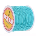 Sky blue 72 gauge jade cord roll for jewelry making and hand-woven necklace crafts - Peacock Blue