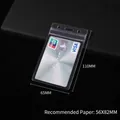 Vertical transparent PVC ID holder with waterproof seal and top hanging holes for cards - Transparent Waterproof Sleeve - B1 Vertical