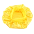 Bright yellow satin sleeping cap for kids featuring a shiny texture and elastic band - One Size / Yellow