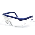 Schutzbrille mit blauem Rahmen und klaren stoßfesten Gläsern für die Arbeit - Blau