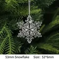 53mm clear acrylic snowflake ornaments for Christmas tree, 12 pieces per pack - 53mm Snowflake