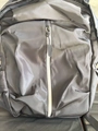Waterproof black commuter backpack for men featuring a vertical silver zipper pocket - Style 3 Black (Vertical Zipper)