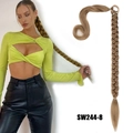 Brown-blonde braided ponytail extension style SW244-8 in 80cm 150g long wrap design - Flaxen (8#)