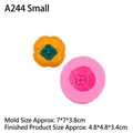 Small persimmon shaped silicone mold in pink for cake decoration and handmade crafts - Small--Pink