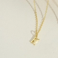 Elegant gold letter K pendant necklace with a delicate chain for a minimalist luxury look - Letter K(KXL2998)