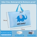 Large blue elephant storage bag for quilts, 100-130L waterproof oxford fabric case - Blue Elephant (Large 72*54CM)