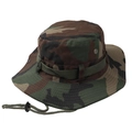Detailansicht des Camouflage Boonie Hats mit Ripstop-Gewebe und Belüftungsösen - M (56-58cm) / US-Camouflage Stil B
