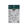 5D panda and bamboo nail stickers featuring realistic forest animal motifs for DIY nail art - Rose Gold Panda and Bamboo (MN242-彩金)