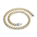 Collar de cadena NK 3:1 bicolor de oro y plata en acero inoxidable para hombre hip hop - 9mm 50cm Collar Bicolor (KN225226-Z)