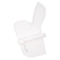 White absorbent pet bathrobe for dogs featuring sweet dreams text and cute paw prints - L / Off-white