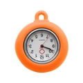 Portable orange medical silicone nurse fob watch with quartz movement and white dial - Orange