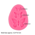 Stampo in silicone a farfalla rosa con dimensioni per fondente e decorazione di torte - Stile 1-3 Fori Farfalla / Rosa