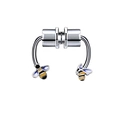 Faux piercing de nez magnétique argenté avec pendentifs abeilles en émail coloré - Argent Abeille (#11)