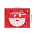 Red Christmas silicone baking mat with measurement markings and Santa design 60x46cm - Silicone / 60*45cm Santa Claus