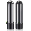 Set of two black herb saver containers with clear lids for fresh vegetable storage - 2 Pcs/Set / Black