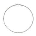 Collana a catena a coda di volpe in acciaio inossidabile argento con chiusura a moschettone - 48cm / Color Acciaio